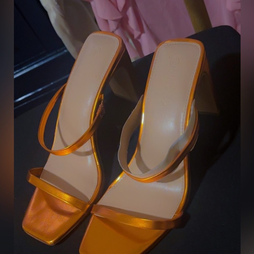 Elegant Orange Women's Heels